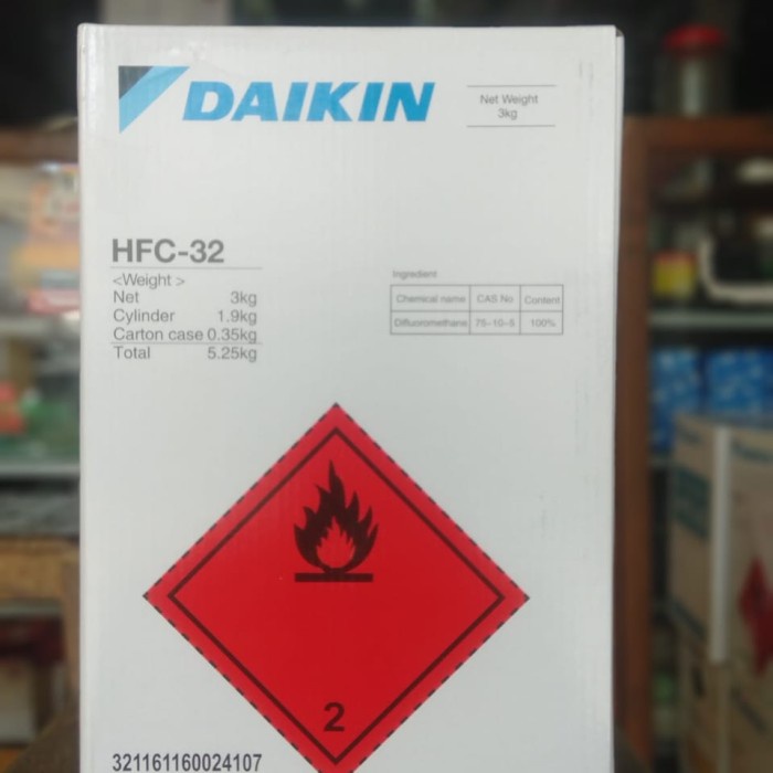 Freon Refrigerant AC Daikin HFC-32 R32 Tabung Kecil 3kg 3 kg Original