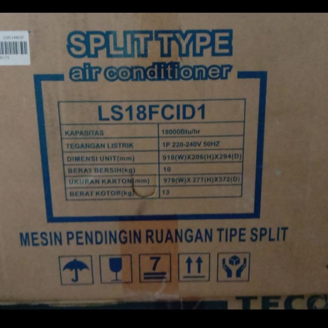 Indoor AC TECO 2 PK LS18FGID2 Tanpa Outdoor
