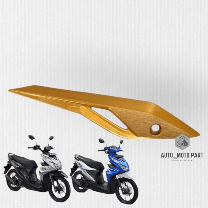 aksesoris garnish cover knalpot beat new deluxe street led K1A non original 2020 sd 2024 gold silver