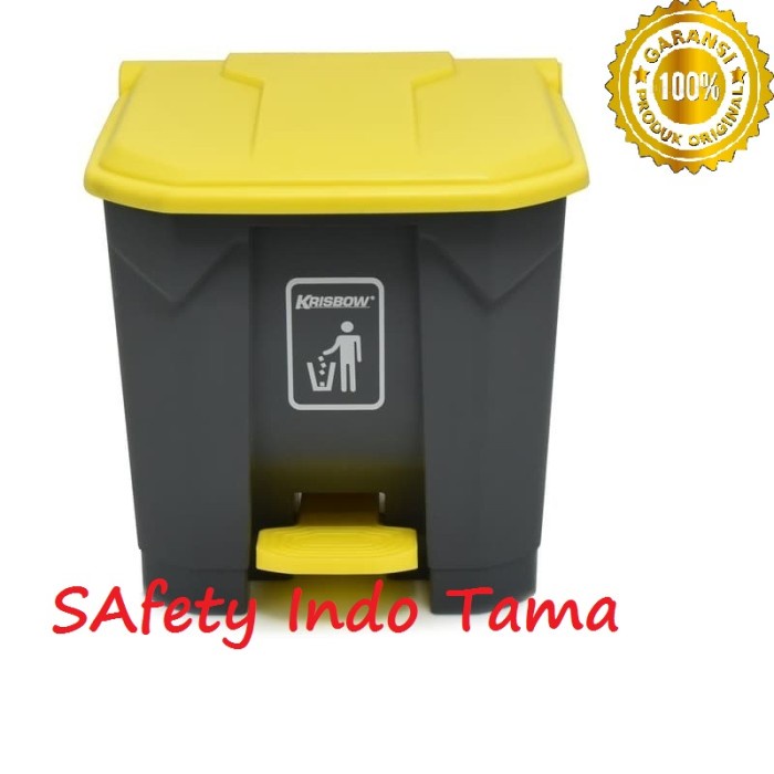PREMIUM Krisbow Tempat Sampah Pedal 30 Liter Kuat Awet