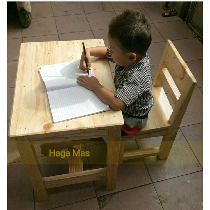 PREMIUM Meja Belajar Anak PAUD / TK / SD / Meja Sekolah/ Meja Kayu/ Meja Makan