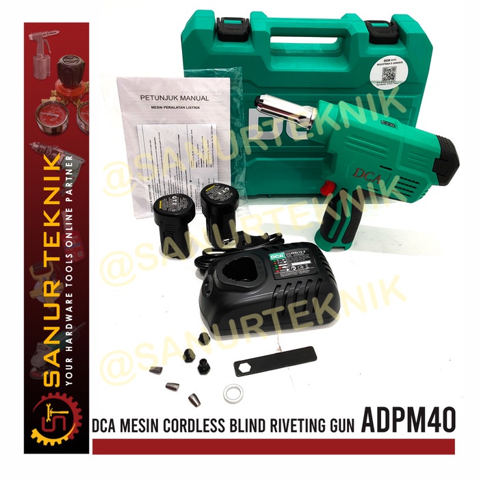 DCA Mesin cordless Blind Riveting Gun ADPM 40 / Paku tembak ADPM40