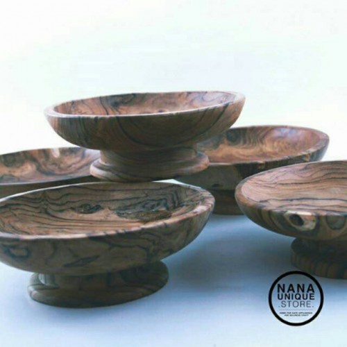 PREMIUM Dulang Wooden Serving Bowl / Mangkuk kayu / Mangkok Kayu Jati