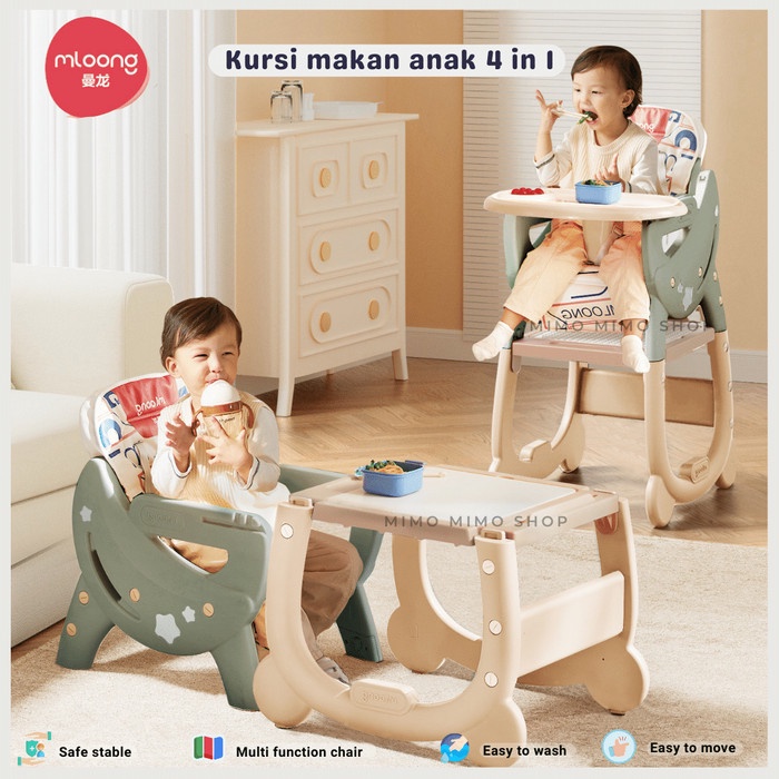 Baby chair 4 in 1 kursi makan bayi portable baby high chair meja lipat