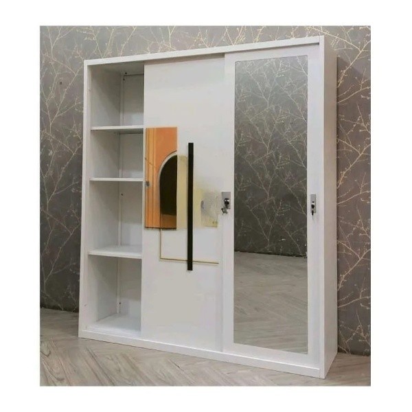 Lemari Pakaian Sliding 3 Pintu Geser/Lemari Asencio Cern/Lemari Besi Pintu Sliding/Lemari Besi 3