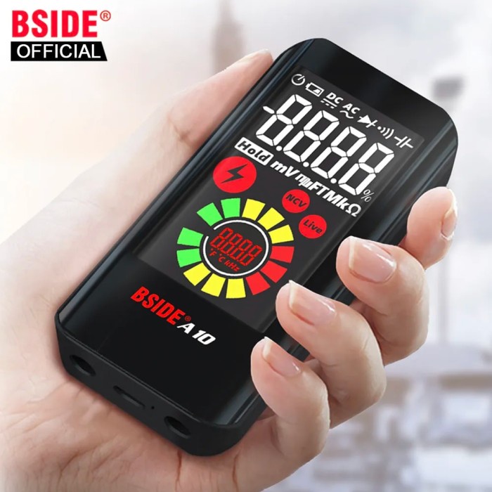 BSIDE Portable Digital Multimeter True RMS VA Color DC AC Voltage