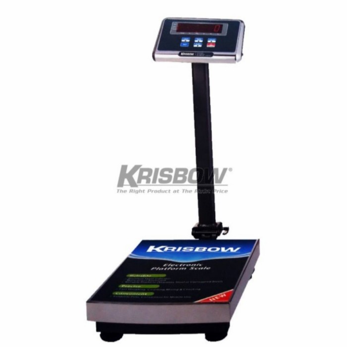 TIMBANGAN DUDUK DIGITAL 150KG KRISBOW DIG PLATFORM SCALE 150KG W/TERA