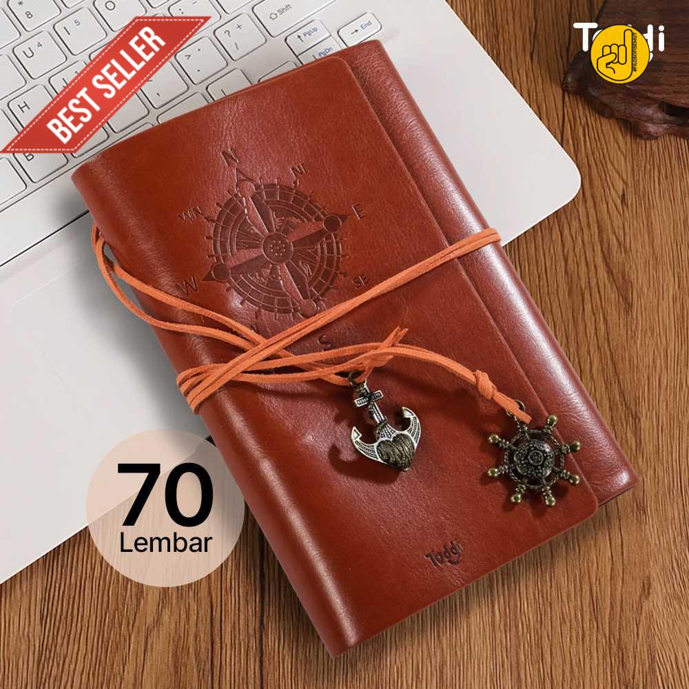 

baldan Toddi Buku Catatan Binder Kulit Notebook Retro Pirate Compass - ZB045 good quality
