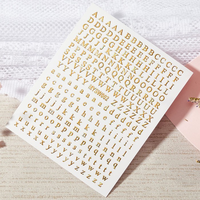PROMO NAIL STICKER HURUF ALPHABET STICKER HURUF FONT NAIL ART DIY MYOHAE
