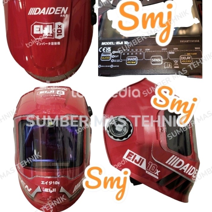 Terbagus Helm Las Daiden Eiji 10X Kedok Las Daiden Eiji 10X Auto Darknes Helmet