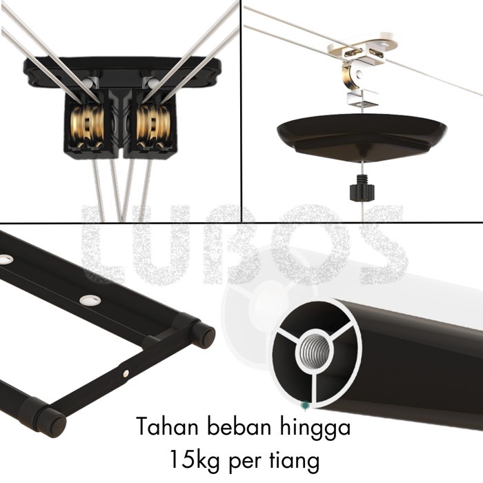 LUBOS 2M JEMURAN BAJU GANTUNG LIFTING ATAP PLAFON ENGKOL KATROL