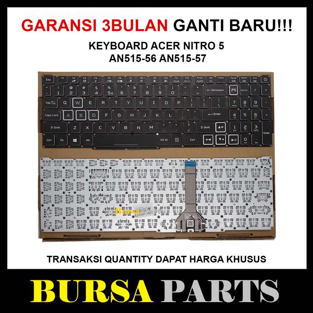 Keyboard Acer Nitro 5 an515-56 an515-57 Black