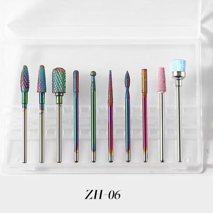 PREMIUM SET NAIL DRILL BITS / MATA BOR E FILE NAIL DRILL KOMPLIT SET