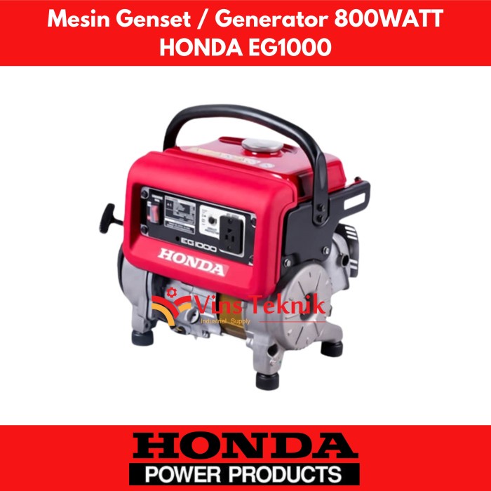 Spesial Mesin Genset Eg1000 Honda Generator Bensin 850Kva 850 Watt
