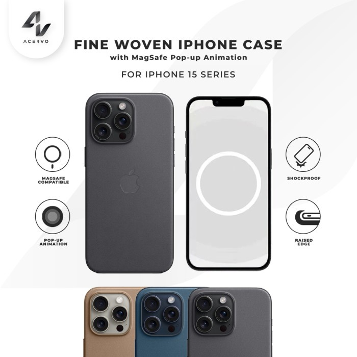 Iphone 15 Series Finewoven Case With Magsafe Hard Case Pop-Up Animation For Iphone 15 / Iphone 15