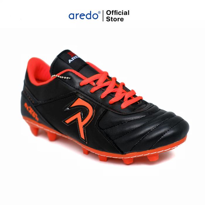 Sepatu Bola Anak Aredo Kulit Asli Orange Size 32-38 Original Sol Jahitan Anti Jebol