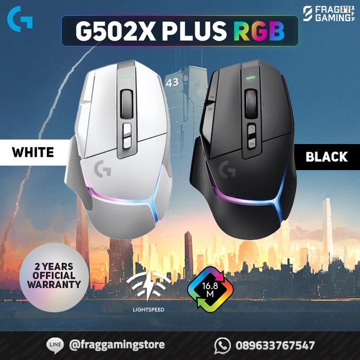 Logitech G502X Plus G502 X Plus Wireless RGB HERO 25K DPI Gaming Mouse