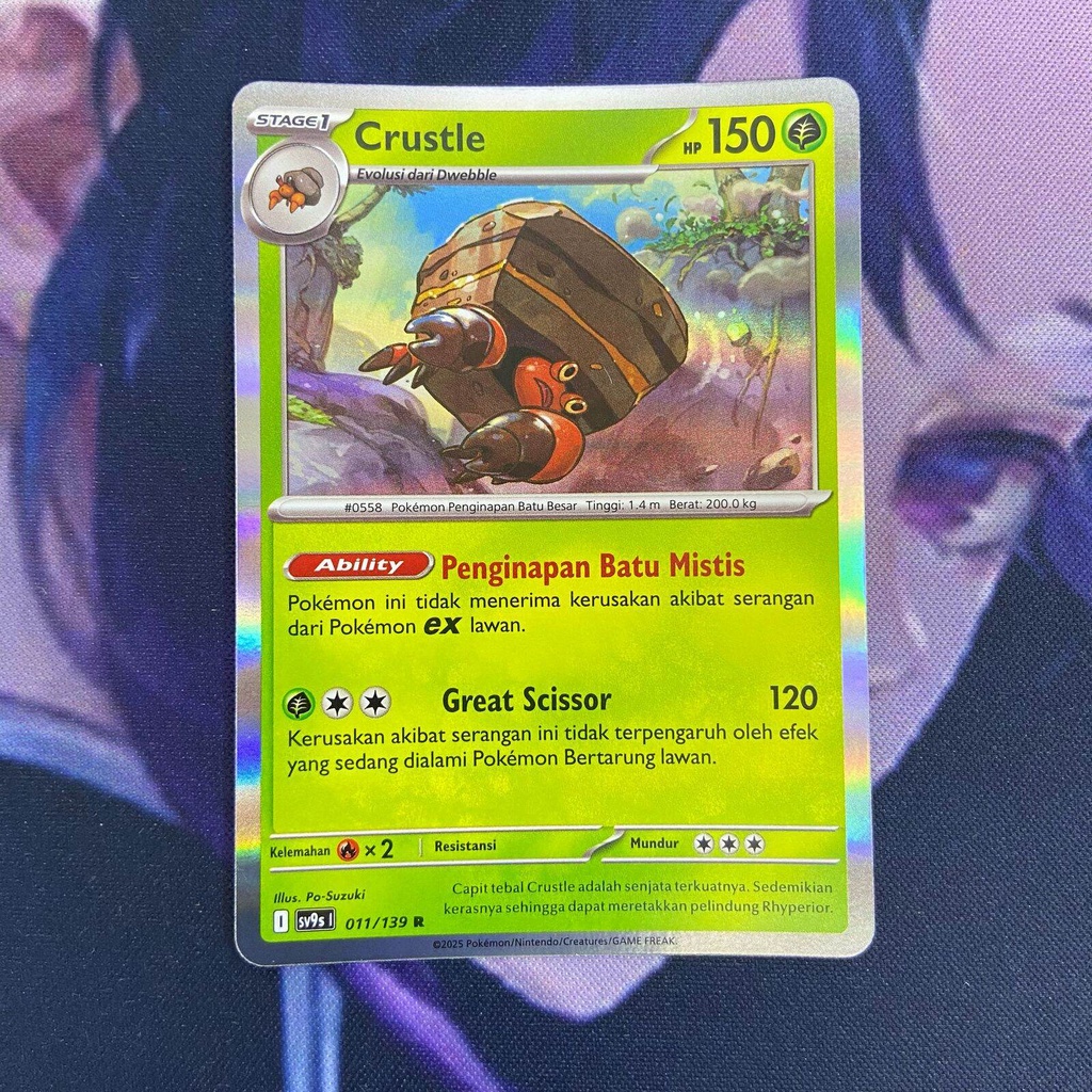 pokemon (ID) crustle - SV9s 011/139 - R