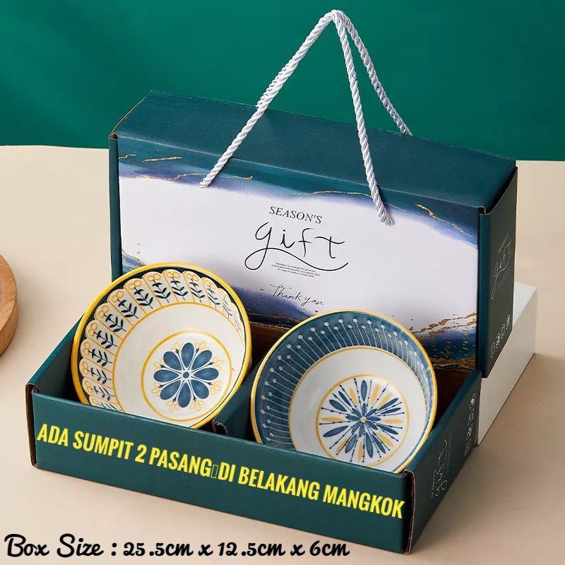 Best Seller Mangkok Keramik Souvenir / Mangkok Hampers / Mangkok Gift / Souvenir Mangkuk Set Keramik