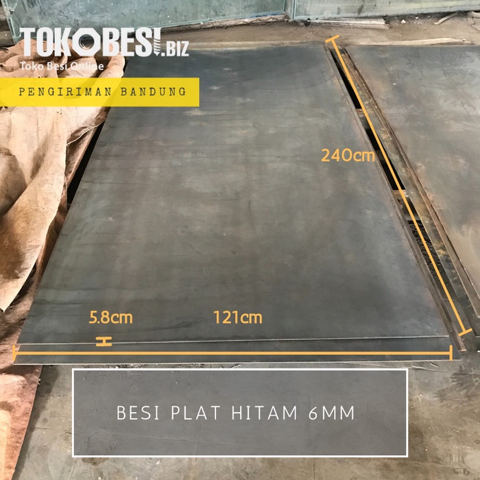 PREMIUM Besi Plat Hitam 6mm