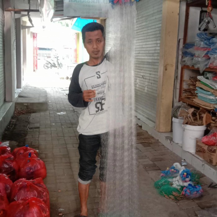 PREMIUM Jaring ikan siap pakai ~ tinggi 2 meter panjang 50 meter