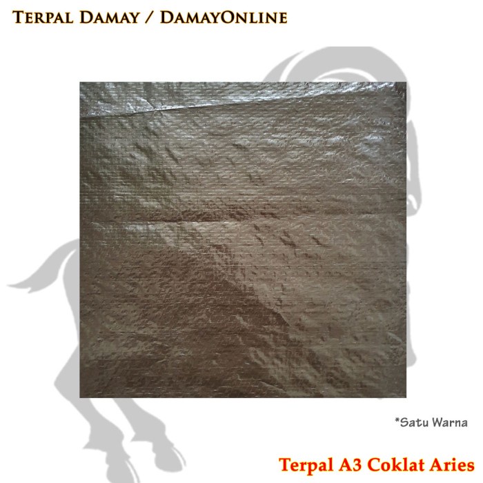 PREMIUM Terpal Rol A3 Coklat Recycle Aries ( Harga / Rol )