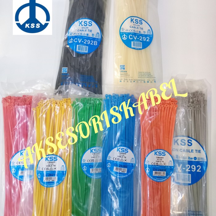 

KABEL TIS KABEL TIES CABLE TIE PENGIKAT KABEL KSS CV - 2923,6 WARNA