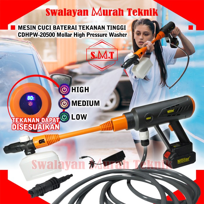 Nrs - Mollar Cdhpw20500 Q7 Jet Cleaner Cordless Baterai Digital Steam 3Mode