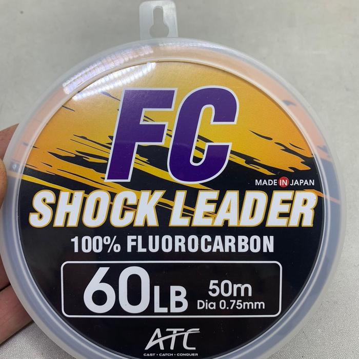 terbaru  leader shock atc 50m 100% fluorocarbon ready
