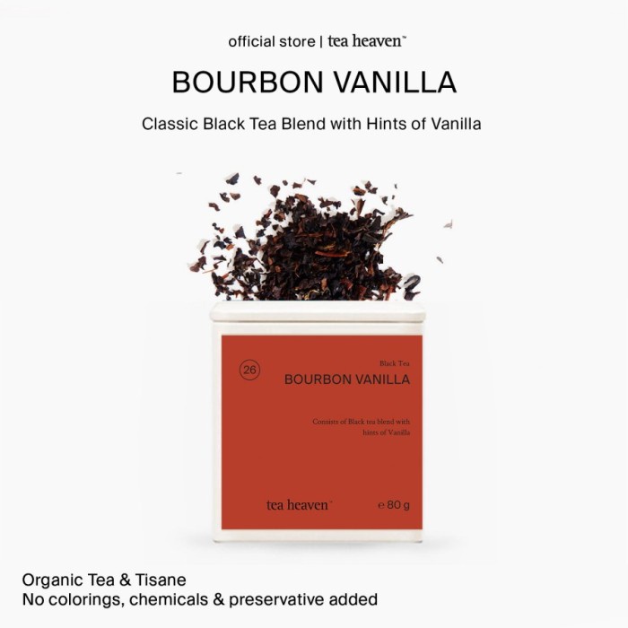 

Vanilla Bourbon Tea Teh Hitam Vanilla Artisan Tea Heaven Tin Canister