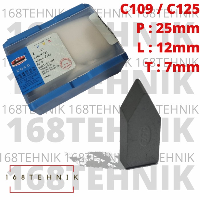 Paling Baik Mata Widia Yg6 C125 Cemented Carbide Box / Betel Pahat Widia Yg-6 C125