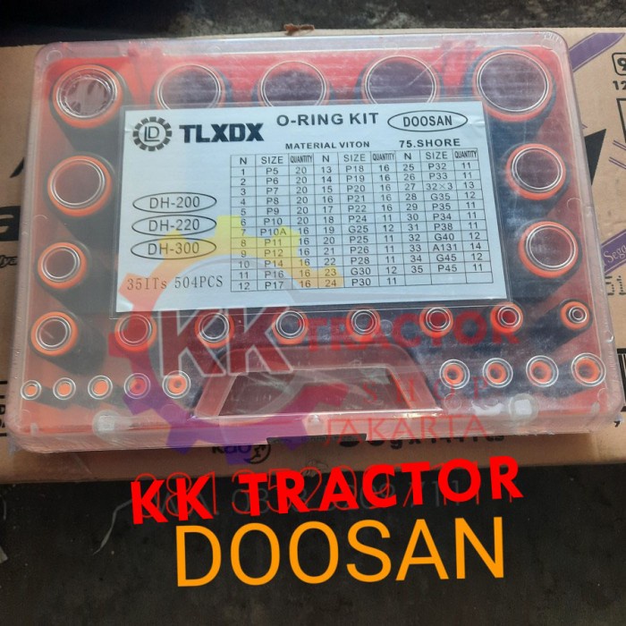 Paling Berkualitas Kk Tractor Oring Box Doosan Oring Box Doosan Dx225 Bahan Viton