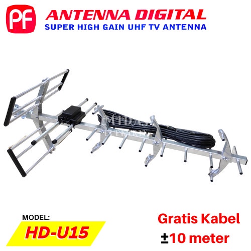 Antena Televisi Luar Ruangan Digital Outdoor Pf Hdu Hd U 15 U15 Hdu15 Super High Gain Uhf Tv Antenna