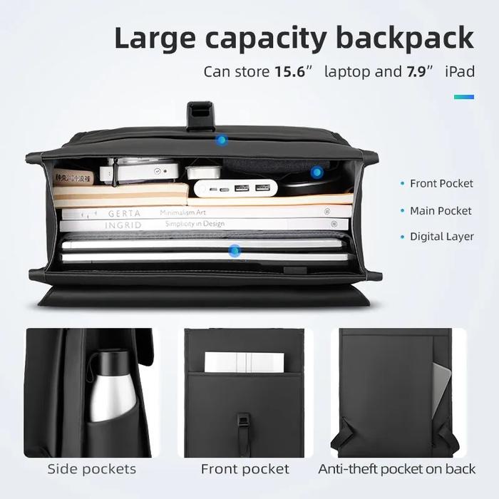 Mark Ryden Tas Ransel Backpack Laptop 15.6 Inch Mr1611 - Hitam