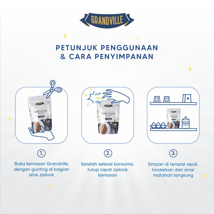 

BARANG TERLARIS Grandville Abon IKAN Crunchy Triple Pack Original