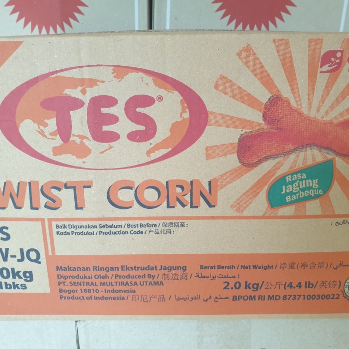 

BARANG TERLARIS Twist Corn Tes 2kg Jagung Snack Food Makanan Cemilan Manis