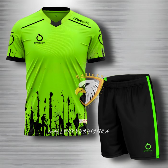 SETELAN JERSEY BOLA DEWASA BAJU BOLA FUTSAL ORTUSEIGHT SET BAJU CELANA