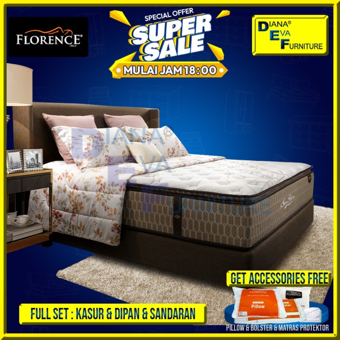 Florence San Pietro Full Set Mattras Springbed