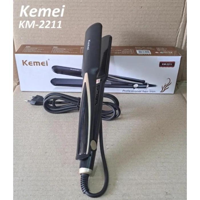 Product Kekinian Kemei Km-2211 Catok Infra Red Ion-Alat Pelurus Rambut Catokan