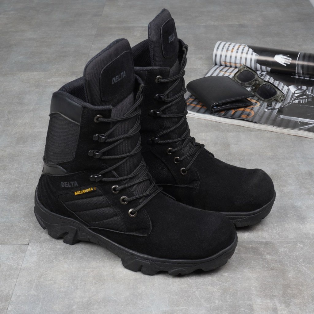DISKON SEPATU BOOTS PRIA PDL PDH SAFETY BOOTS CORDURA 8INC SEPATU SAFETY PRIA UJUNG BESI KERJA