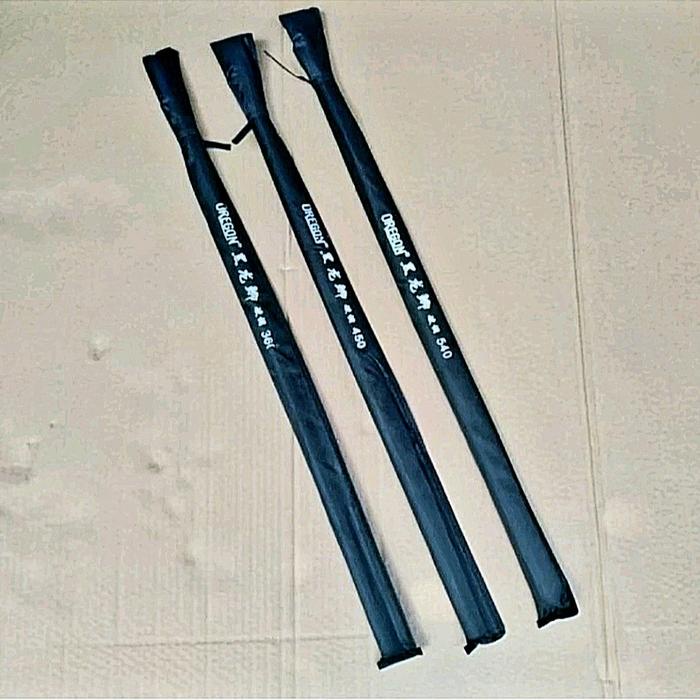 terbaru  joran tegek oregon naga hitam ruas panjang 360/450cm carbon kuning list biru ready