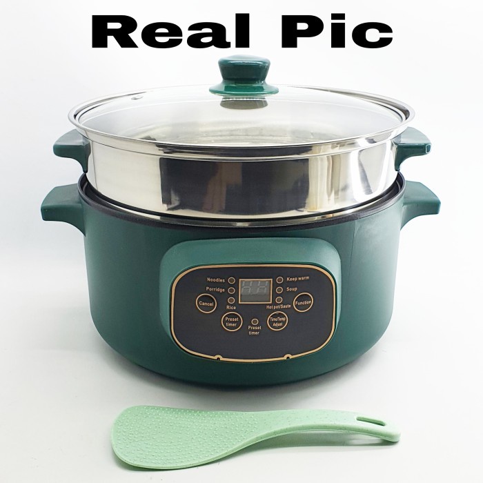 Panci Listrik Steamer Jumbo 3.2 L / 26 Cm / Panci Listrik Serbaguna