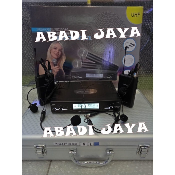 MIC WIRELESS KREZT KX 8858 2bh HEASEDT 2bh CLIP ON Unit Baru - Garansi Resmi