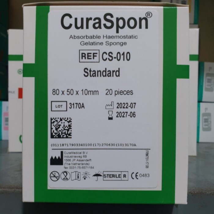 Ready CURASPON 80 x 50 X10 mm/CURASPON ISI 20 PCS
