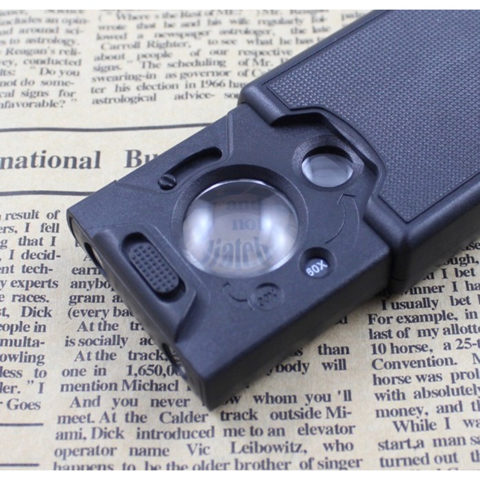 

9586 LED Magnifying Glass Kaca Pembesar 30X 45X 60X Currency LED
