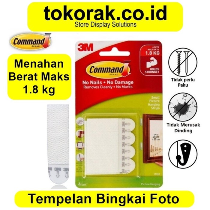 

COMMAND 3M PEREKAT FOTO 17205 - SMALL PICTURE HANGING STRIPS