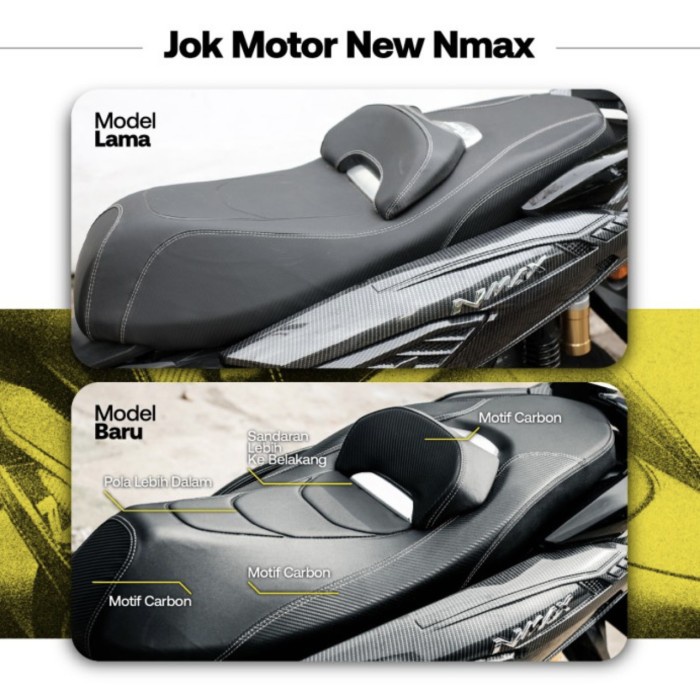 JOK BELAKANG MEREK NEMO NEW NMAX 2020 2021 2023 SET CARBON