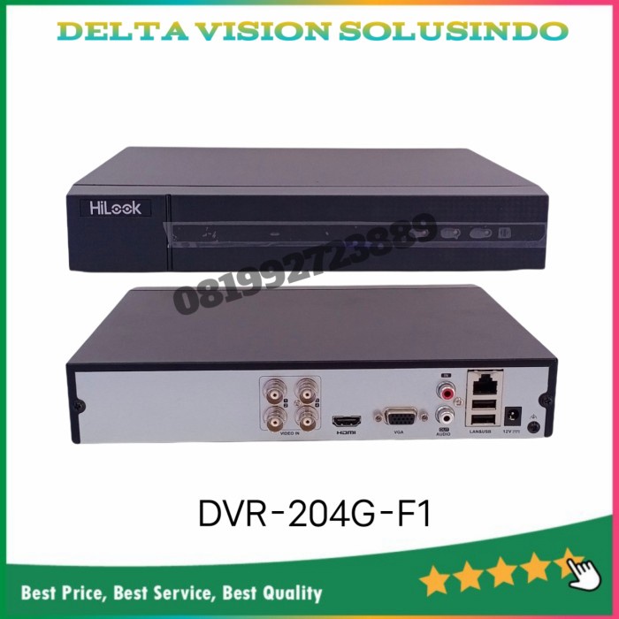 HILOOK 204G-F1 DVR 4 ANNEL HILOOK GARANSI 2 TAHUN /