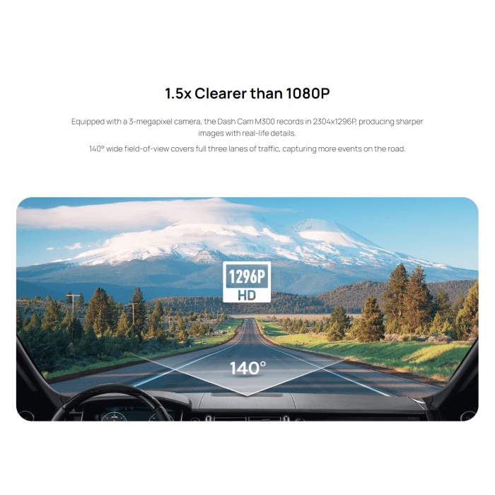 70 Mai 70mai M300 1296P GPS Timelapse DVR Dashcam Jual Murah