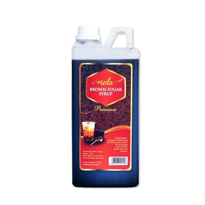 

Mola Brown Sugar Cair 1 Liter / Gula Cair Premium seperti Xing Fu Tang, Tiger, Kokumi Sugar dll